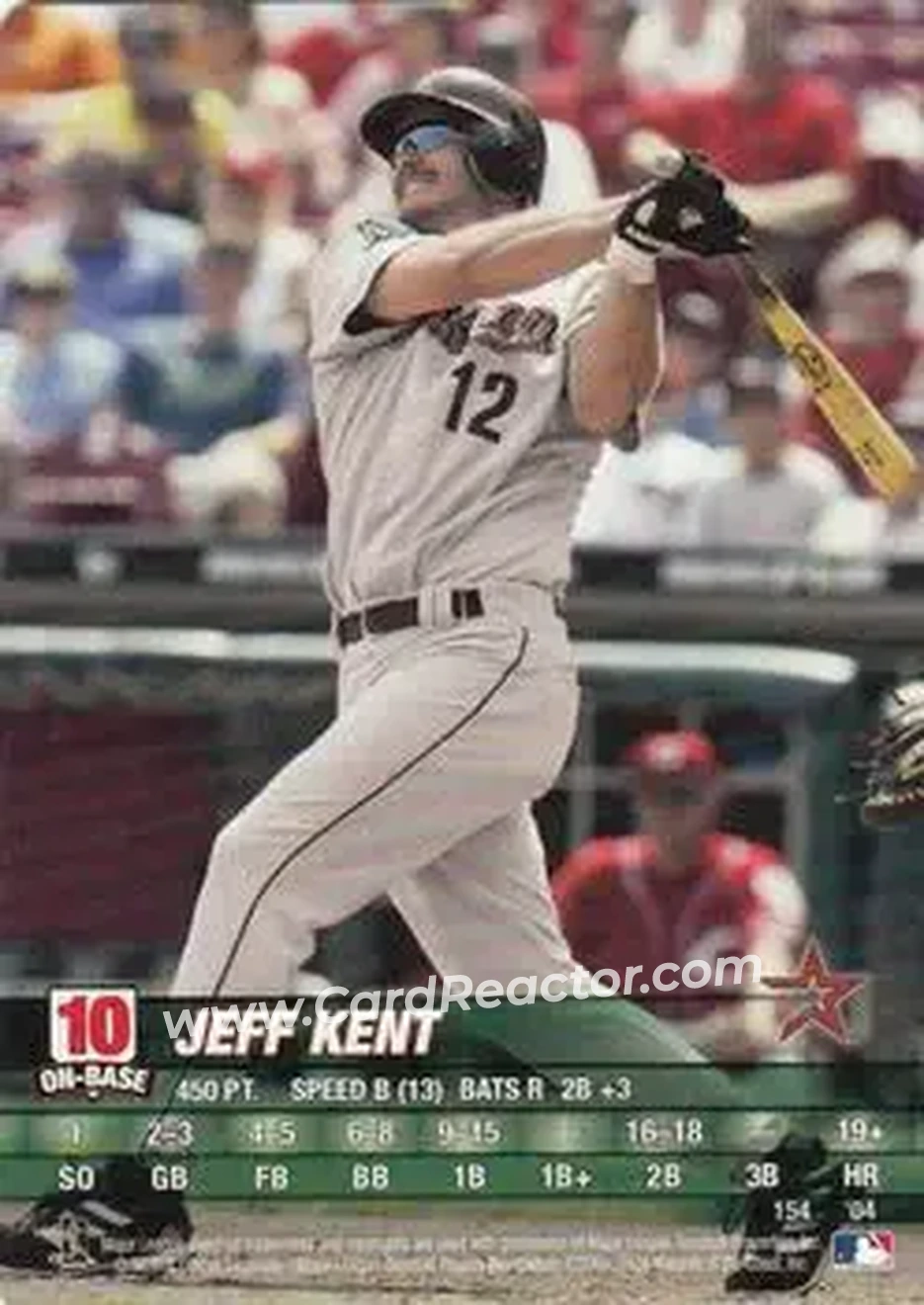 2004 MLB Showdown #154 - Jeff Kent - Houston Astros - Front