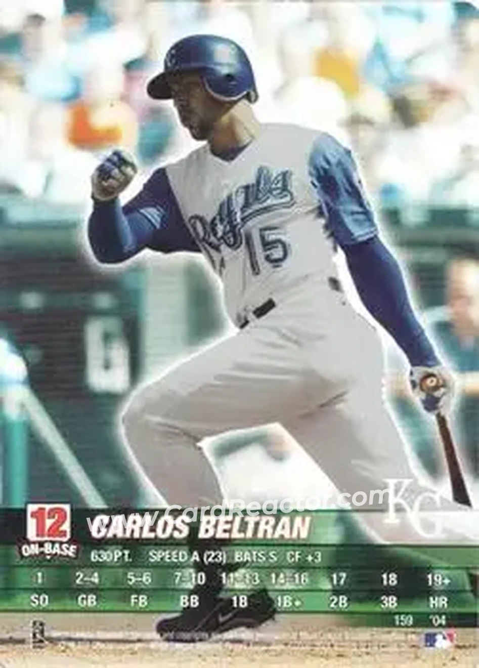 2004 MLB Showdown #159 - Carlos Beltran - Kansas City Royals - Front