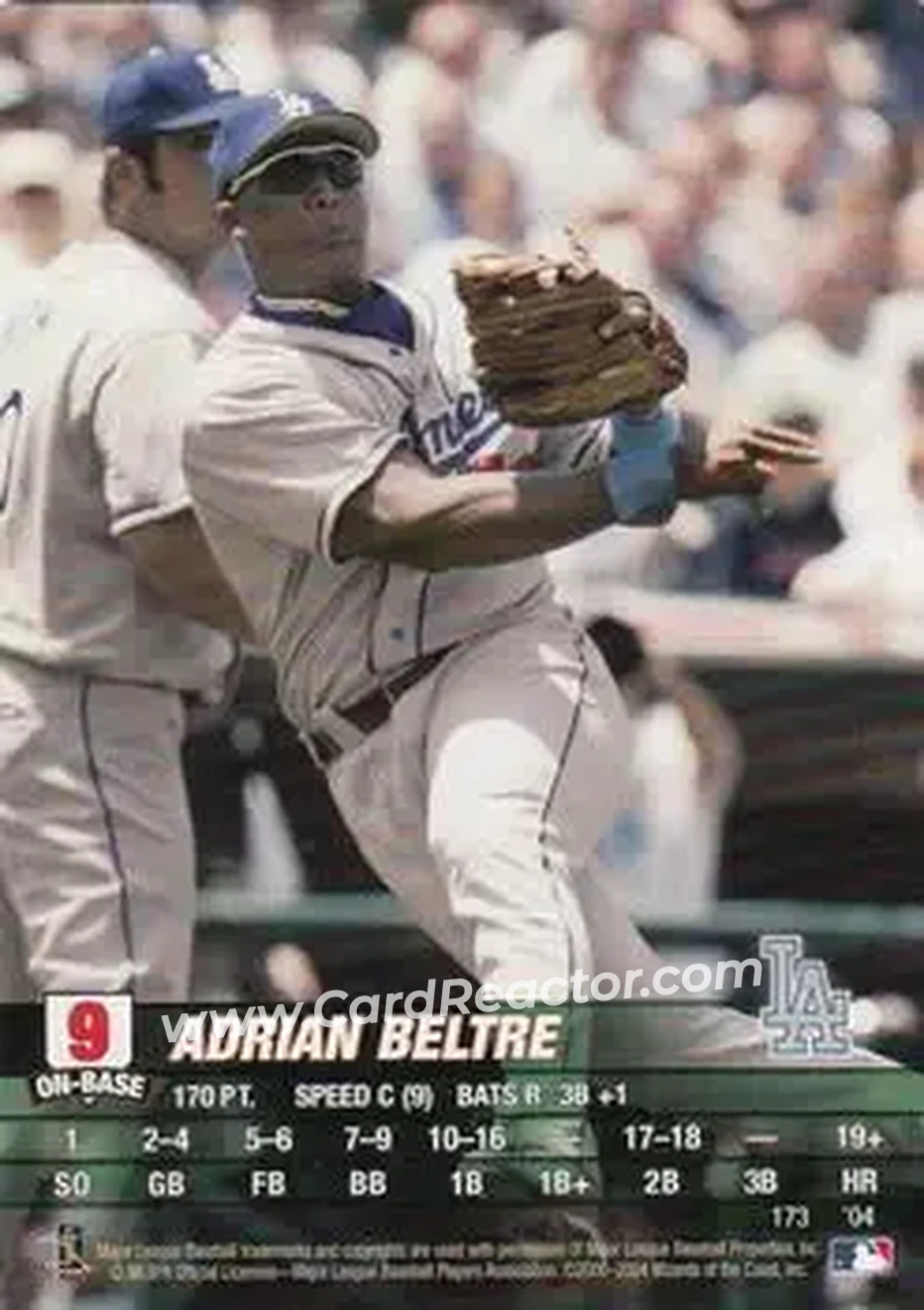 2004 MLB Showdown #173 - Adrian Beltré - Los Angeles Dodgers - Front