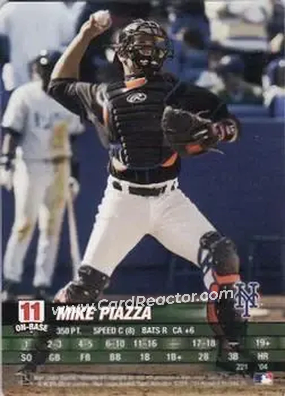 2004 MLB Showdown #221 - Mike Piazza - New York Mets - Front 2004 MLB Showdown #221 - Mike Piazza - New York Mets - Front