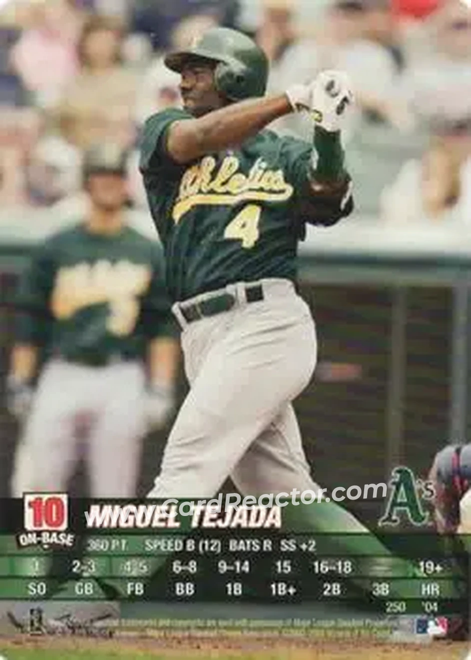 2004 MLB Showdown #250 - Miguel Tejada - Oakland Athletics - Front