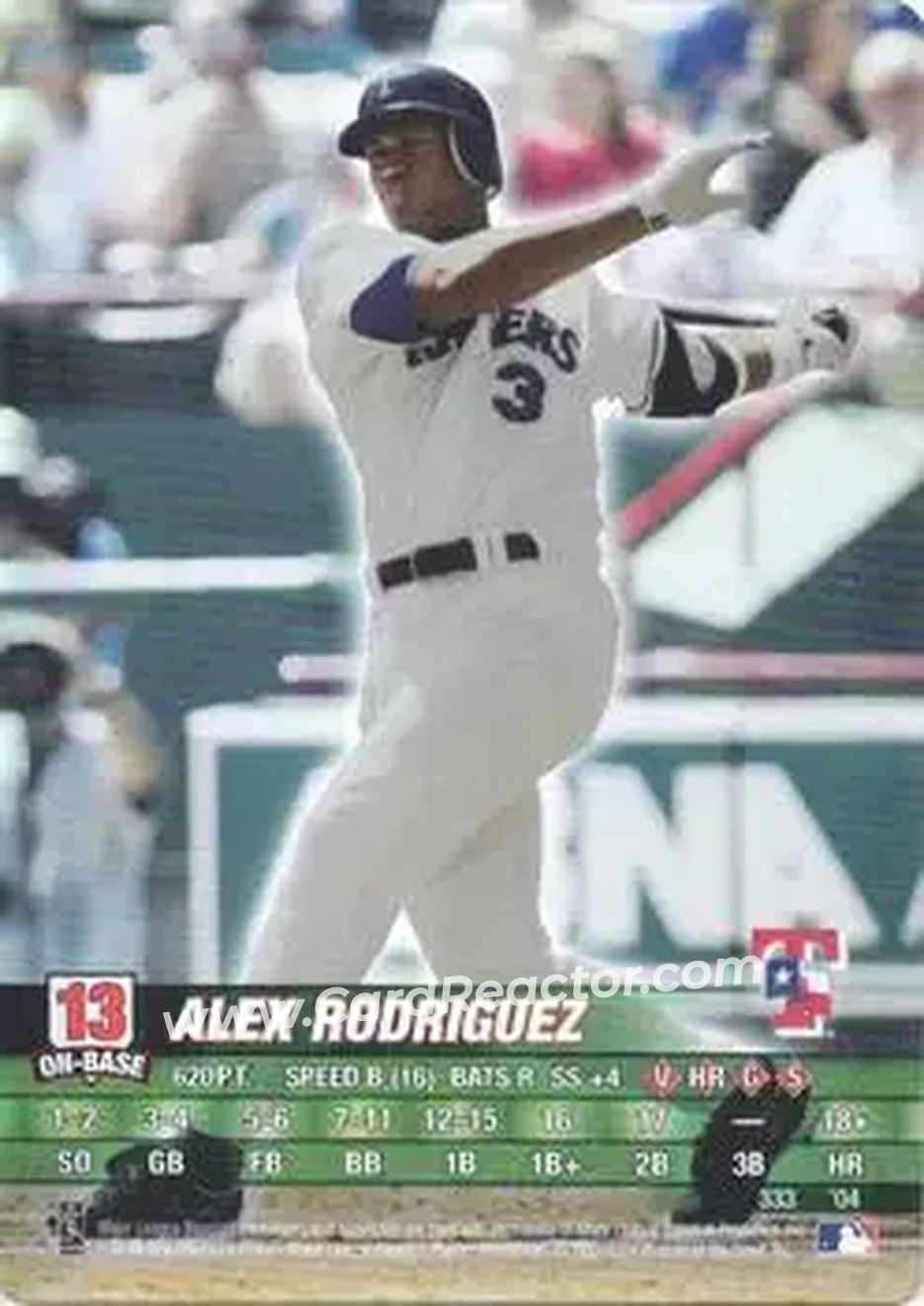 2004 MLB Showdown #333 - Alex Rodriguez - Texas Rangers - Front