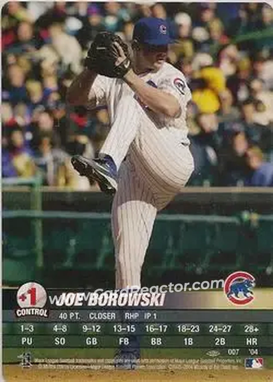 2004 MLB Showdown Pennant Run #007 - Joe Borowski - Chicago Cubs - Front