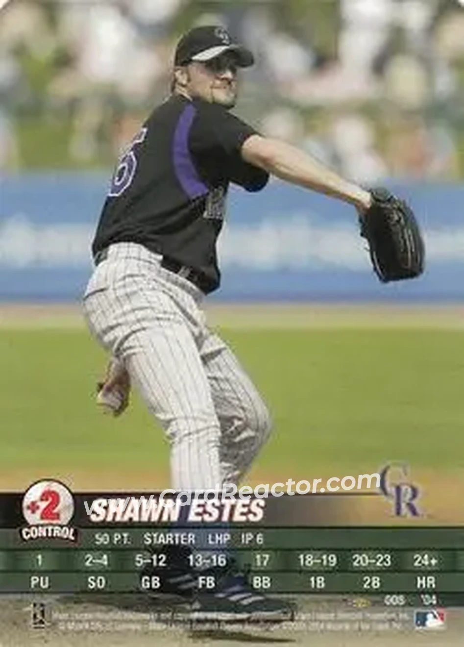 2004 MLB Showdown Pennant Run #008 - Shawn Estes - Colorado Rockies - Front