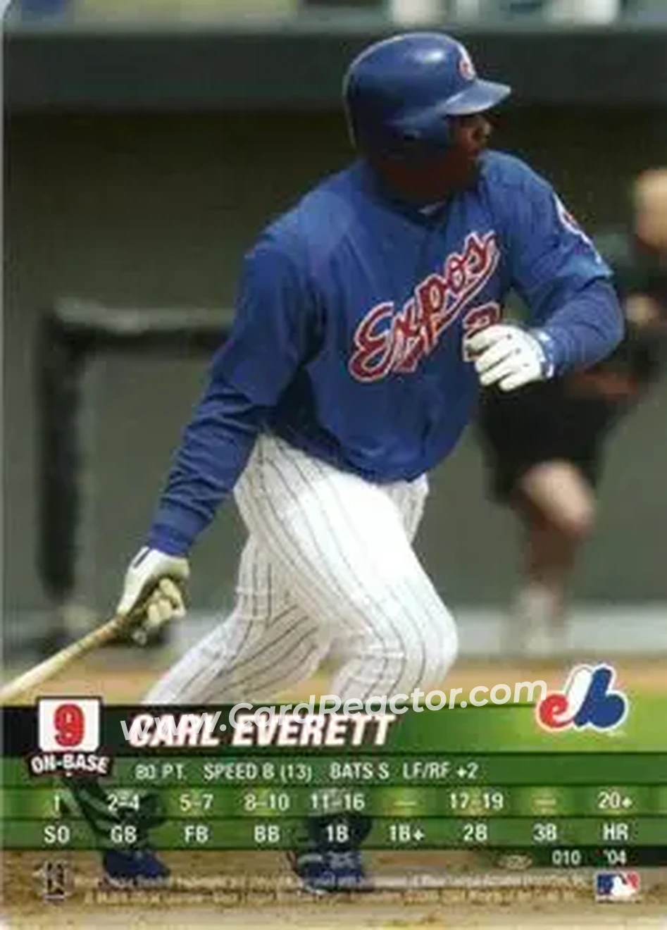 2004 MLB Showdown Pennant Run #010 - Carl Everett - Montreal Expos - Front
