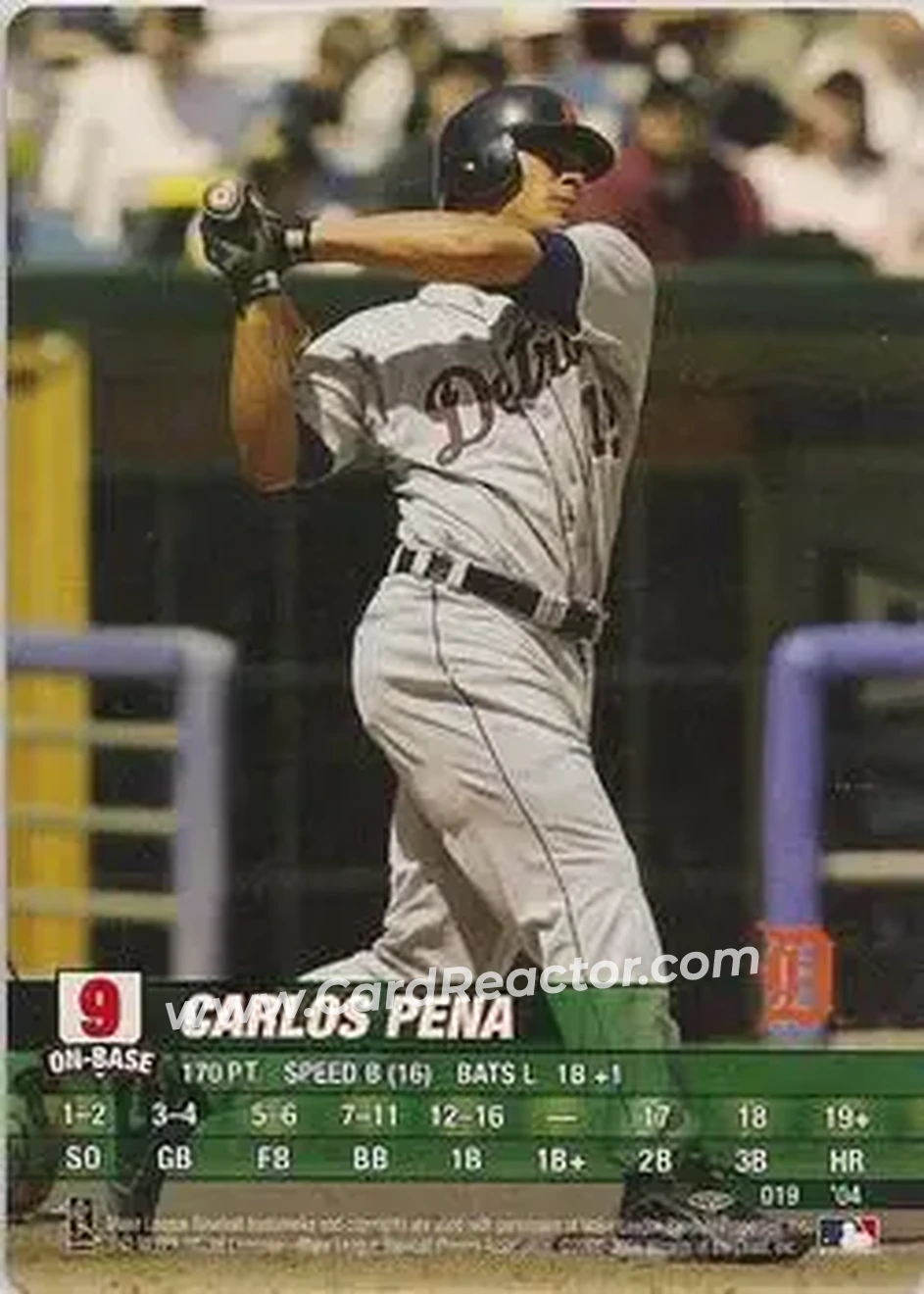 2004 MLB Showdown Pennant Run #019 - Carlos Peña - Detroit Tigers - Front