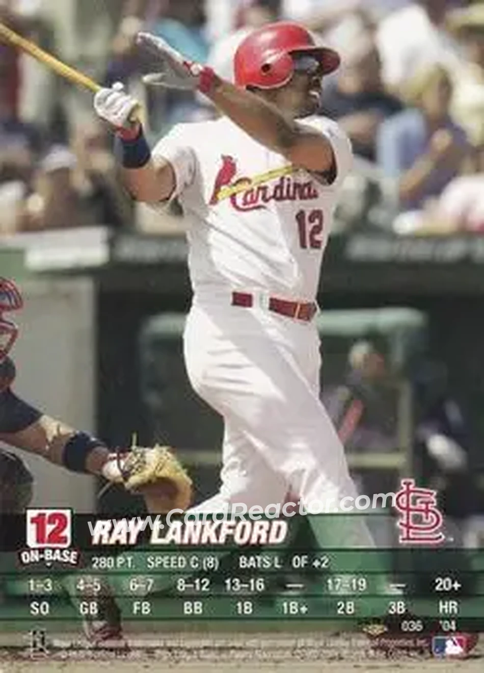 2004 MLB Showdown Pennant Run #036 - Ray Lankford - St. Louis Cardinals - Front