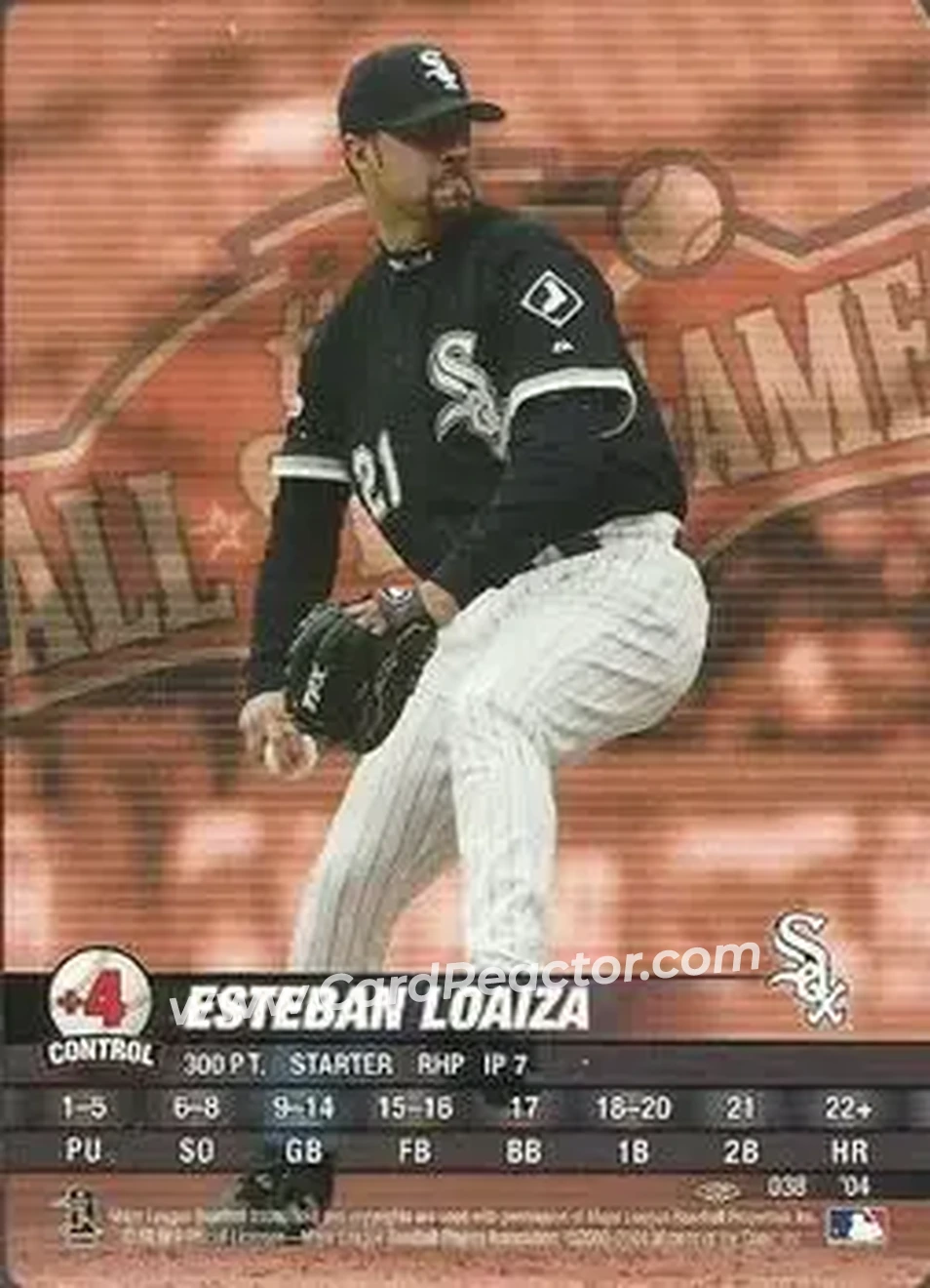 2004 MLB Showdown Pennant Run #038 - Esteban Loaiza - Chicago White Sox - Front