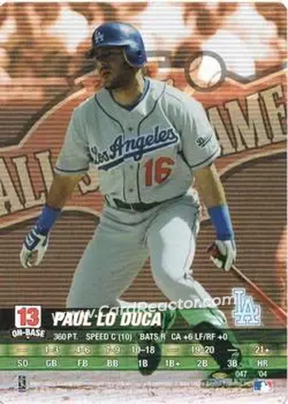 2004 MLB Showdown Pennant Run #047 - Paul Lo Duca - Los Angeles Dodgers - Front 2004 MLB Showdown Pennant Run #047 - Paul Lo Duca - Los Angeles Dodgers - Front