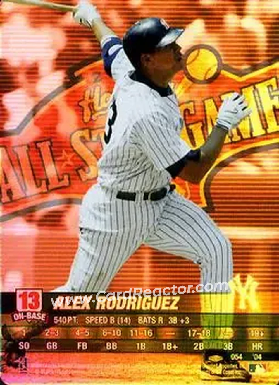 2004 MLB Showdown Pennant Run #054 - Alex Rodriguez - New York Yankees - Front