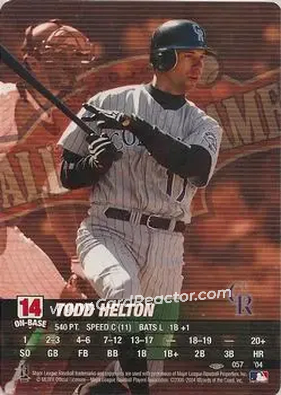 2004 MLB Showdown Pennant Run #057 - Todd Helton - Colorado Rockies - Front