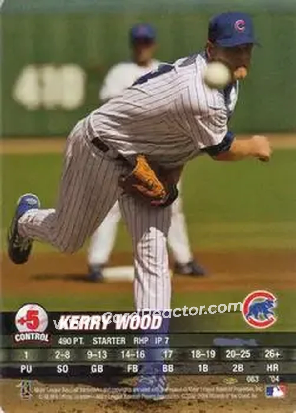 2004 MLB Showdown Pennant Run #063 - Kerry Wood - Chicago Cubs - Front