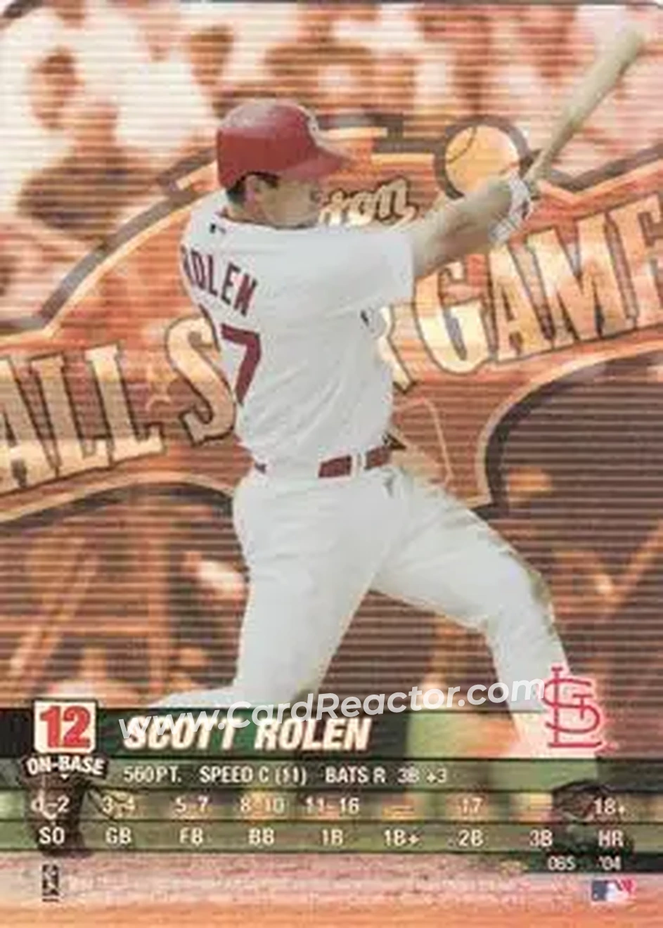 2004 MLB Showdown Pennant Run #065 - Scott Rolen - St. Louis Cardinals - Front