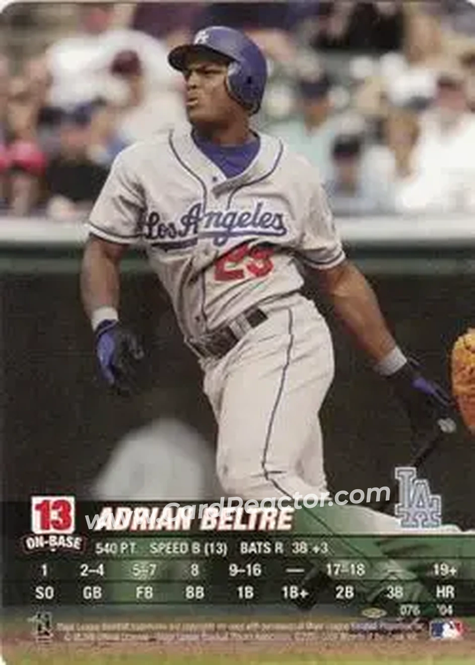2004 MLB Showdown Pennant Run #076 - Adrian Beltré - Los Angeles Dodgers - Front