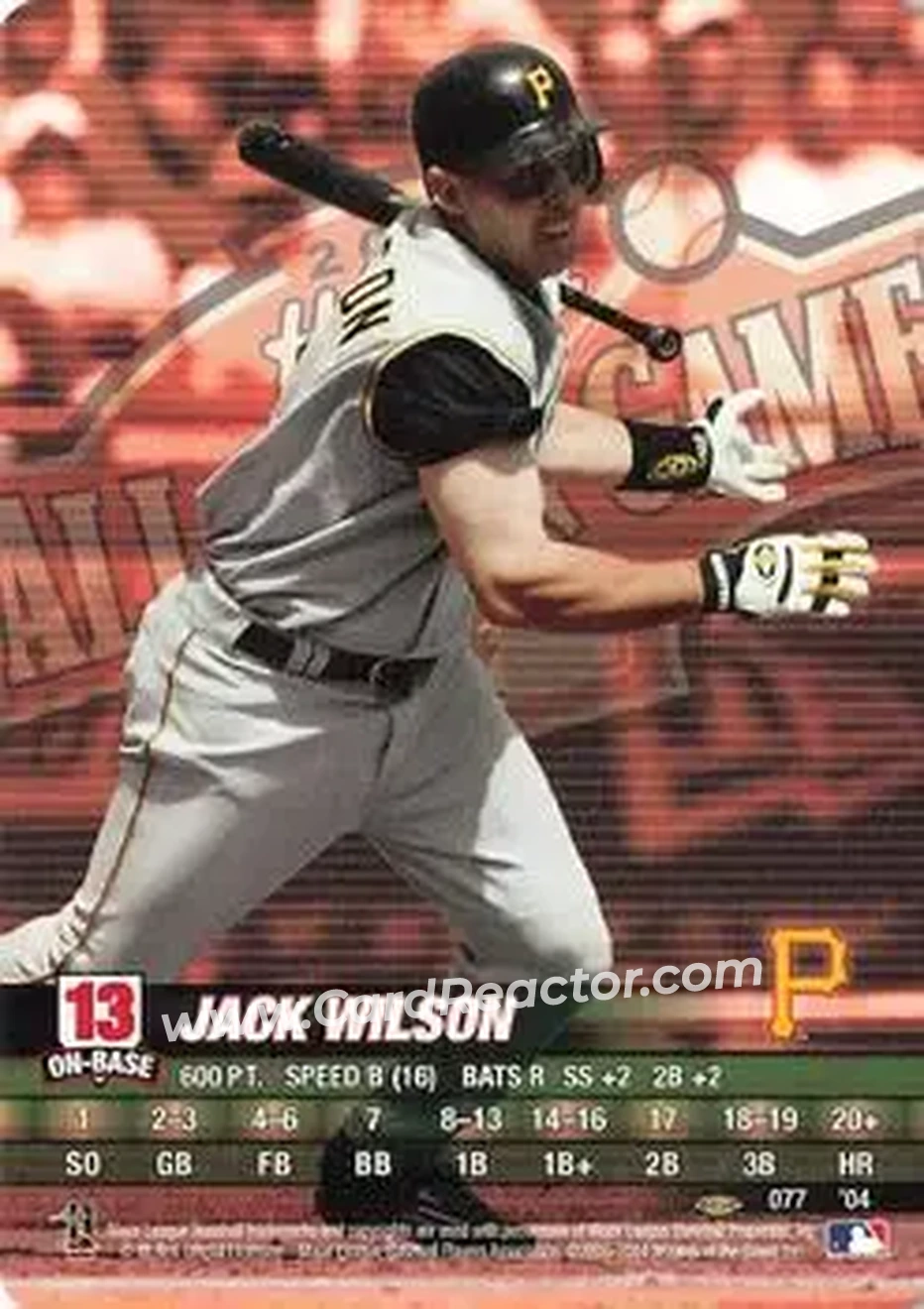 2004 MLB Showdown Pennant Run #077 - Jack Wilson - Pittsburgh Pirates - Front