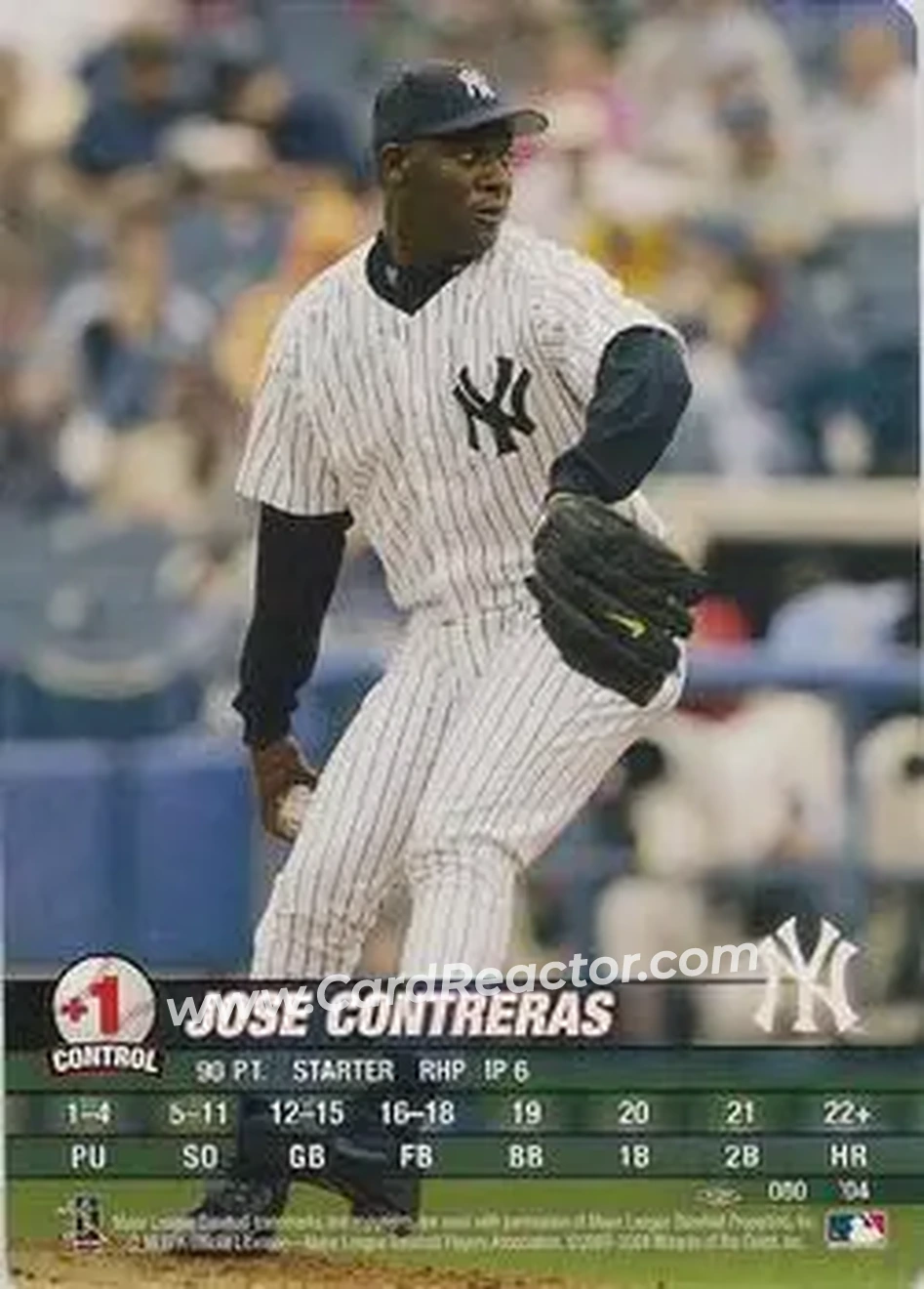 2004 MLB Showdown Pennant Run #080 - Jose Contreras - New York Yankees - Front