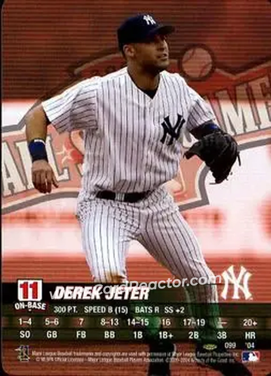 2004 MLB Showdown Pennant Run #099 - Derek Jeter - New York Yankees - Front