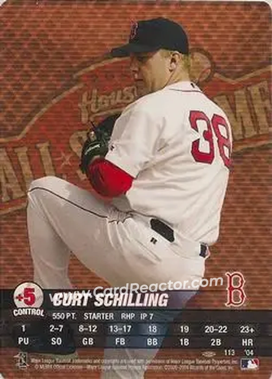 2004 MLB Showdown Pennant Run #113 - Curt Schilling - Boston Red Sox - Front 2004 MLB Showdown Pennant Run #113 - Curt Schilling - Boston Red Sox - Front