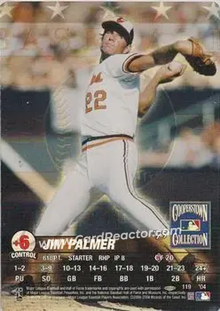 2004 MLB Showdown Pennant Run #119 - Jim Palmer - Baltimore Orioles - Front