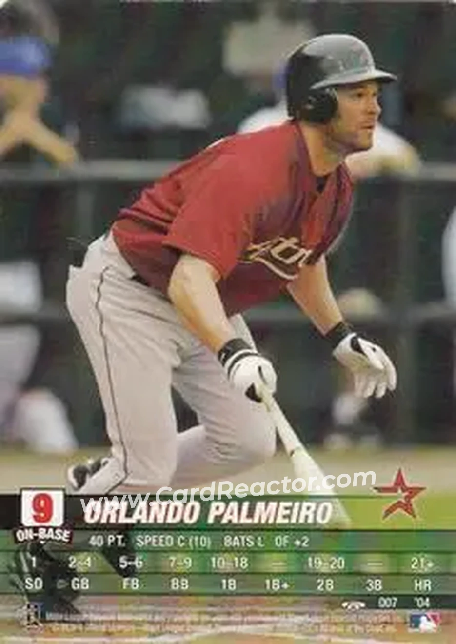2004 MLB Showdown Trading Deadline #007 - Orlando Palmeiro - Houston Astros - Front