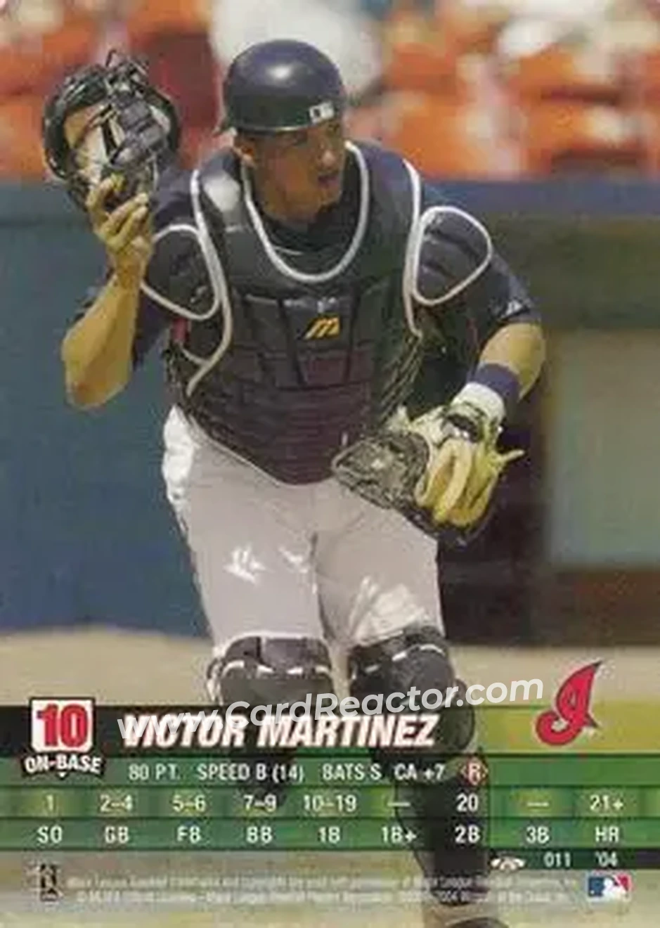 2004 MLB Showdown Trading Deadline #011 - Victor Martinez - Cleveland Indians - Front