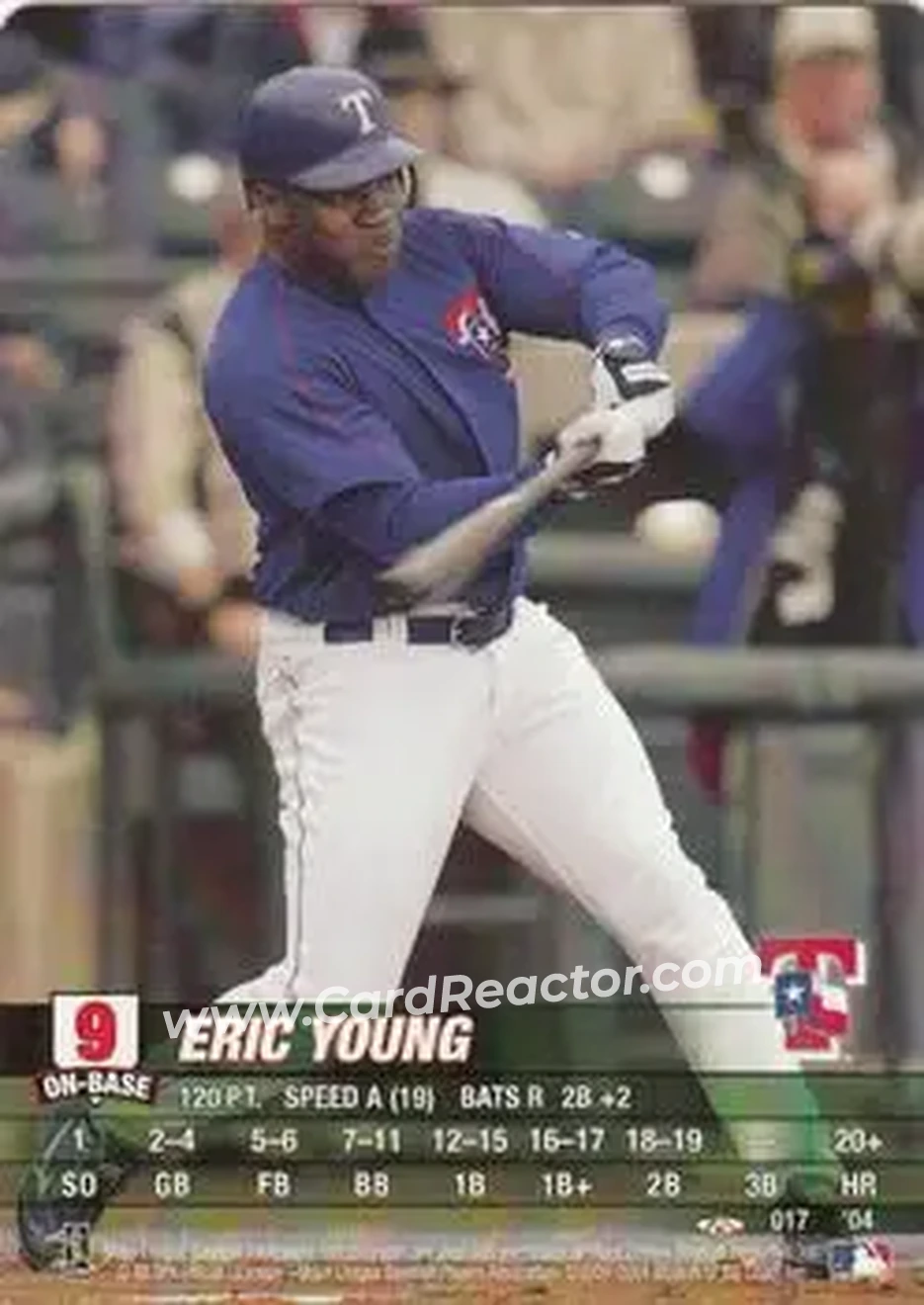 2004 MLB Showdown Trading Deadline #017 - Eric Young - Texas Rangers - Front 2004 MLB Showdown Trading Deadline #017 - Eric Young - Texas Rangers - Front