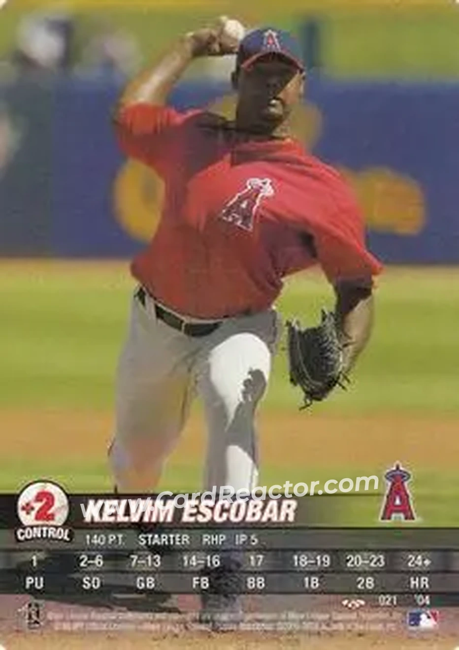 2004 MLB Showdown Trading Deadline #021 - Kelvim Escobar - Anaheim Angels - Front