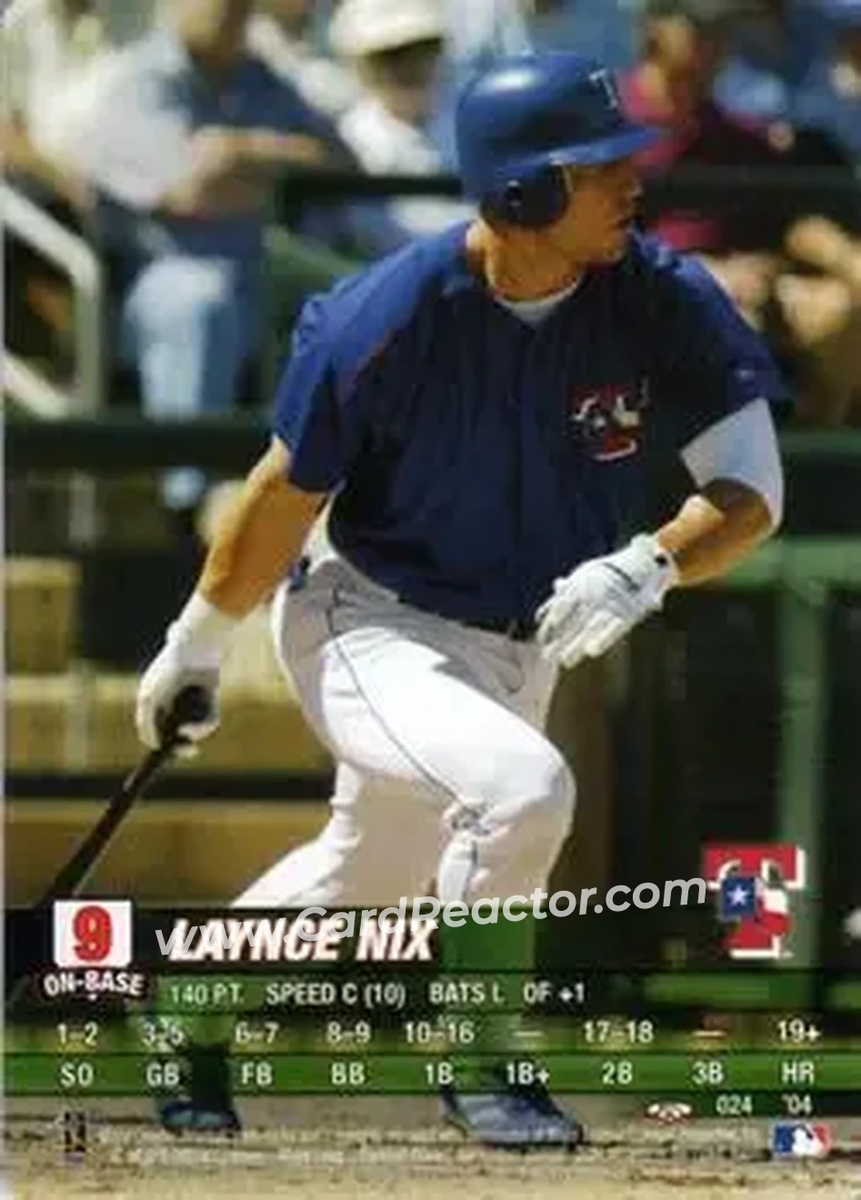 2004 MLB Showdown Trading Deadline #024 - Laynce Nix - Texas Rangers - Front