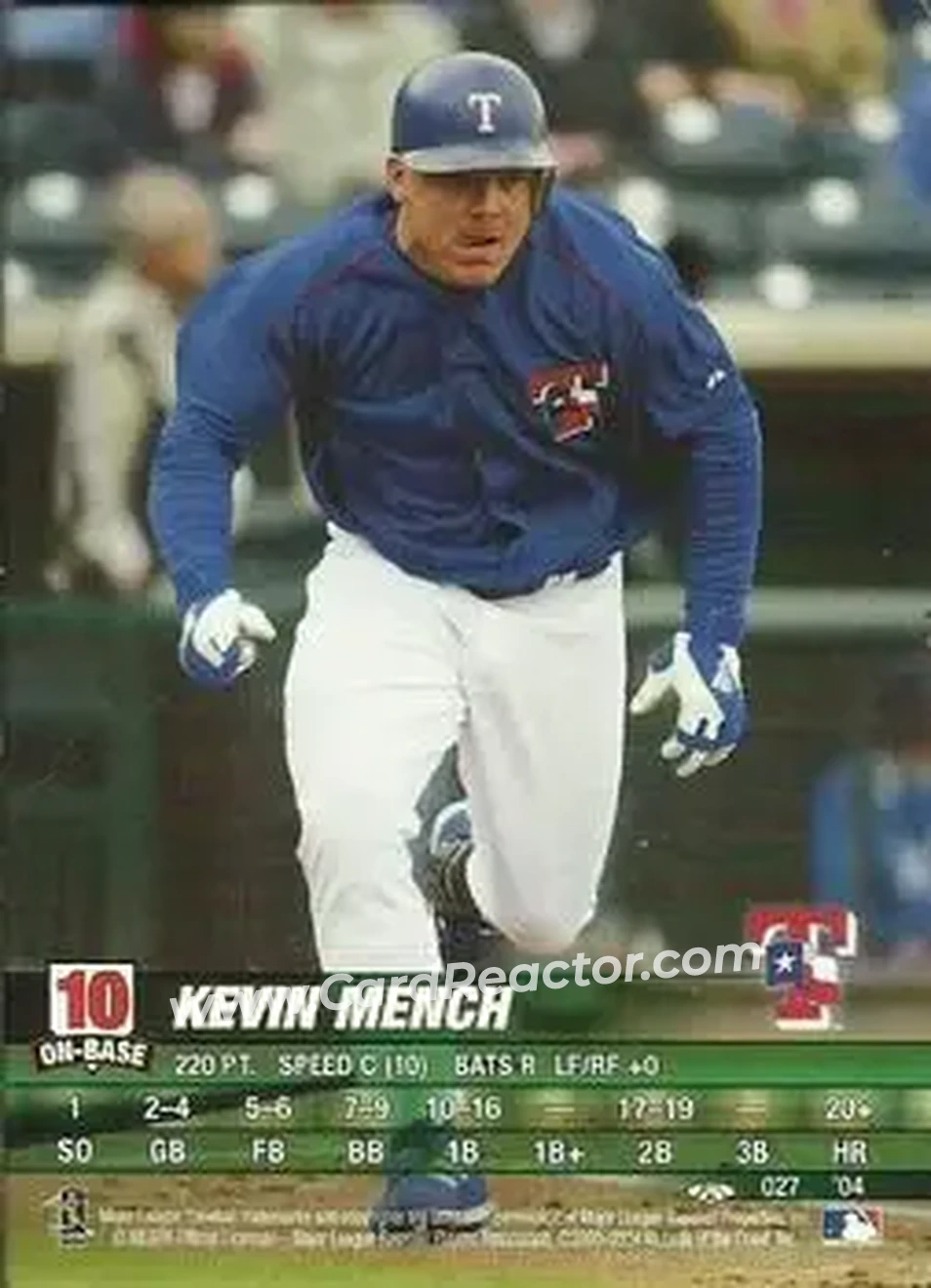 2004 MLB Showdown Trading Deadline #027 - Kevin Mench - Texas Rangers - Front