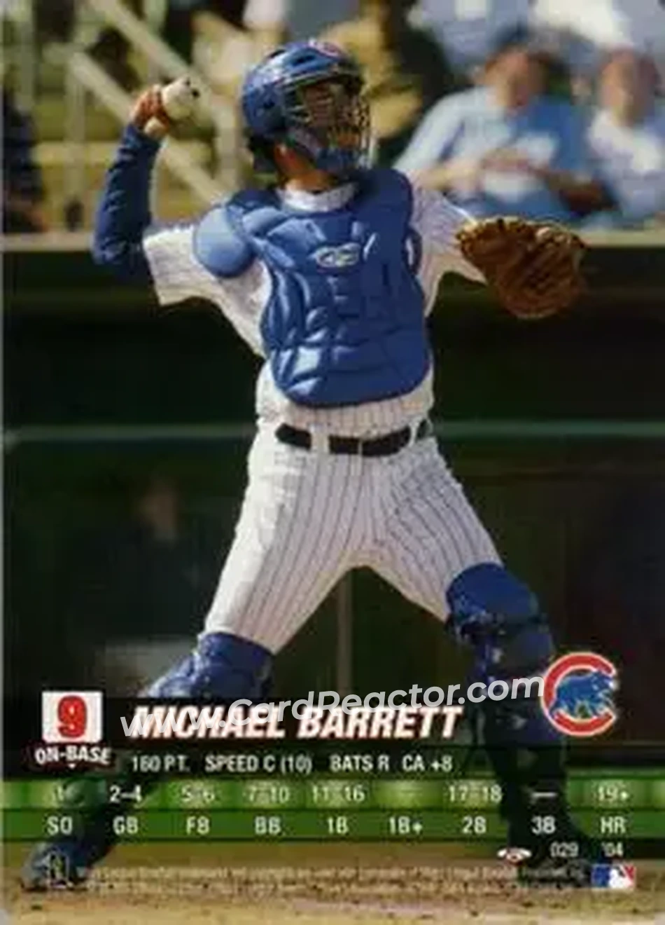 2004 MLB Showdown Trading Deadline #029 - Michael Barrett - Chicago Cubs - Front 2004 MLB Showdown Trading Deadline #029 - Michael Barrett - Chicago Cubs - Front