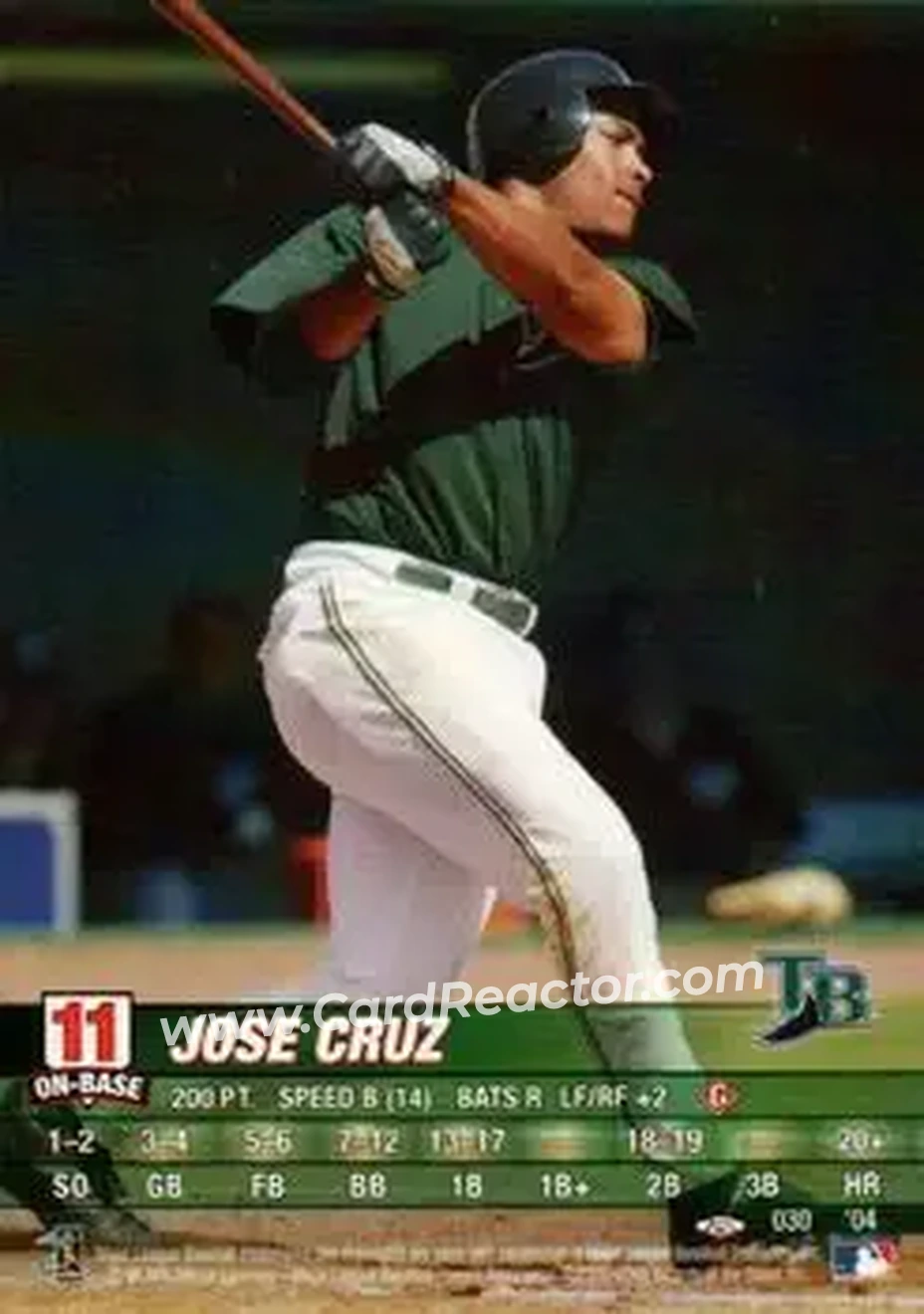 2004 MLB Showdown Trading Deadline #030 - Jose Cruz - Tampa Bay Devil Rays - Front