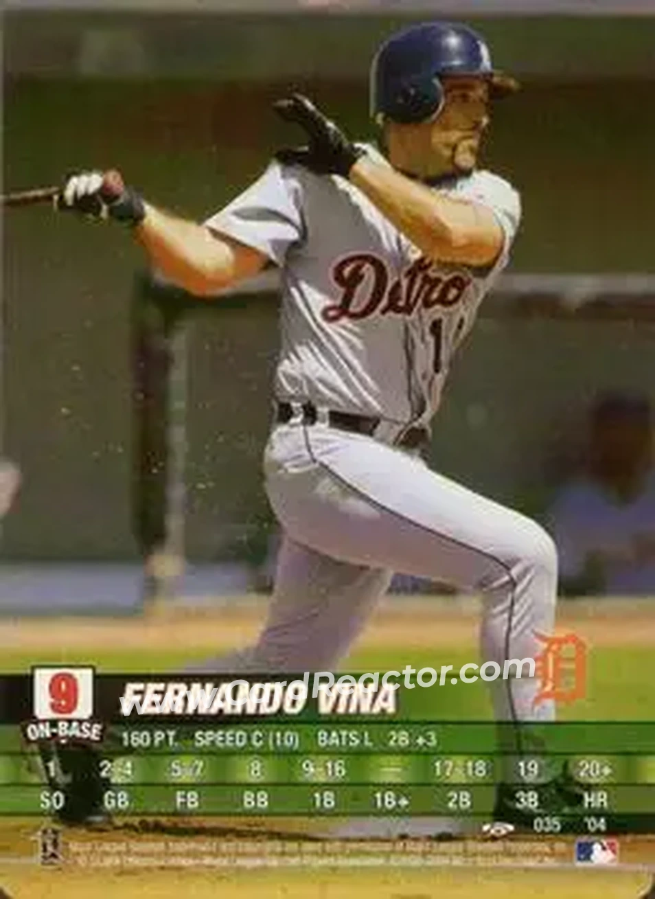 2004 MLB Showdown Trading Deadline #035 - Fernando Vina - Detroit Tigers - Front 2004 MLB Showdown Trading Deadline #035 - Fernando Vina - Detroit Tigers - Front