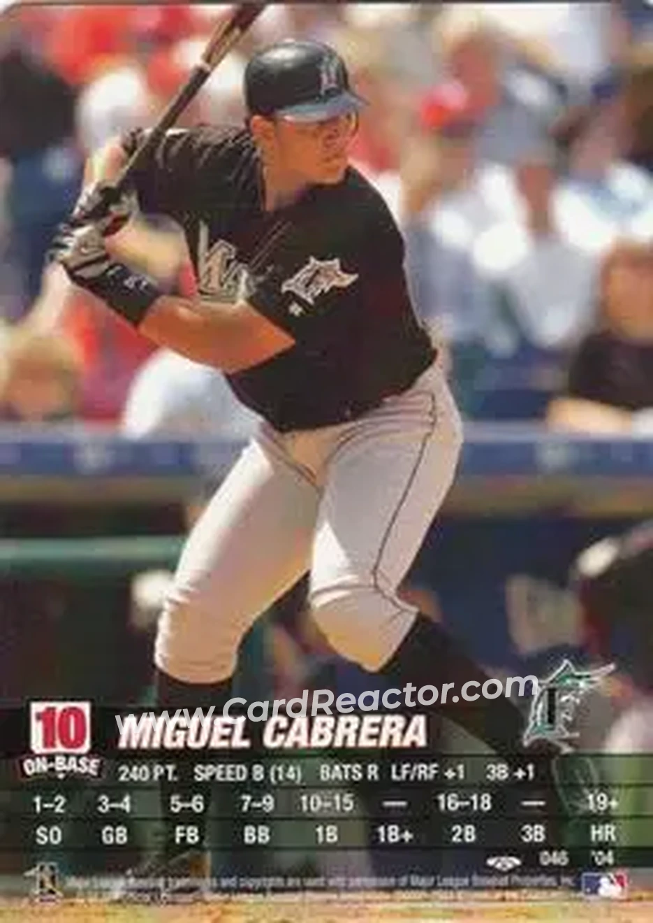 2004 MLB Showdown Trading Deadline #046 - Miguel Cabrera - Florida Marlins - Front