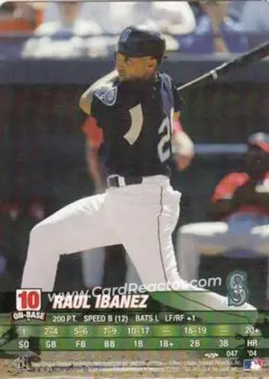 2004 MLB Showdown Trading Deadline #047 - Raul Ibanez - Seattle Mariners - Front