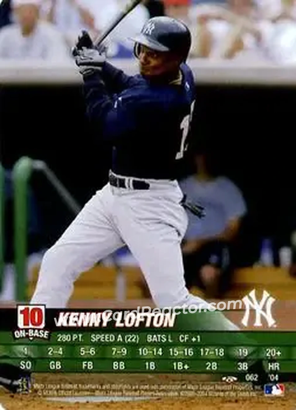 2004 MLB Showdown Trading Deadline #062 - Kenny Lofton - New York Yankees - Front
