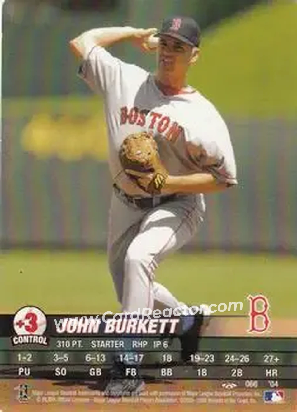 2004 MLB Showdown Trading Deadline #066 - John Burkett - Boston Red Sox - Front