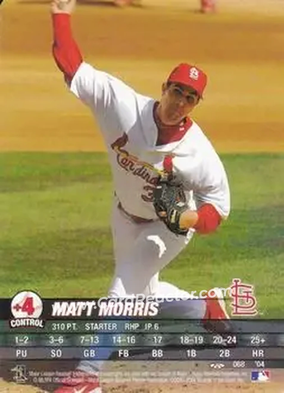 2004 MLB Showdown Trading Deadline #068 - Matt Morris - St. Louis Cardinals - Front