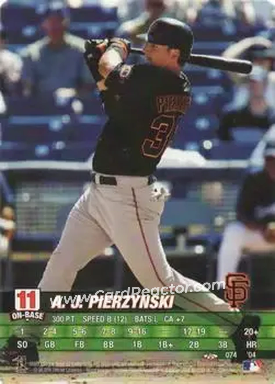 2004 MLB Showdown Trading Deadline #074 - A.J. Pierzynski - San Francisco Giants - Front 2004 MLB Showdown Trading Deadline #074 - A.J. Pierzynski - San Francisco Giants - Front