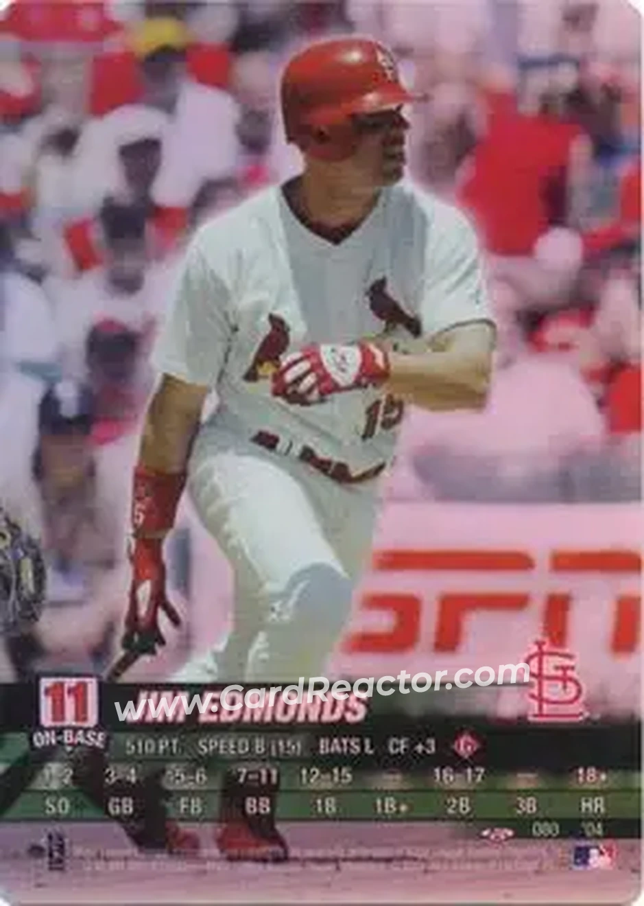 2004 MLB Showdown Trading Deadline #080 - Jim Edmonds - St. Louis Cardinals - Front 2004 MLB Showdown Trading Deadline #080 - Jim Edmonds - St. Louis Cardinals - Front