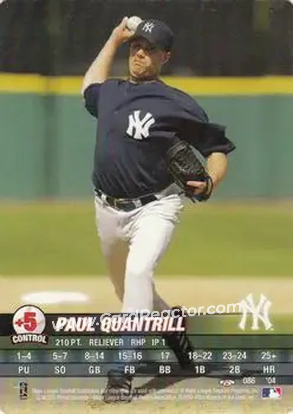 2004 MLB Showdown Trading Deadline #086 - Paul Quantrill - New York Yankees - Front 2004 MLB Showdown Trading Deadline #086 - Paul Quantrill - New York Yankees - Front