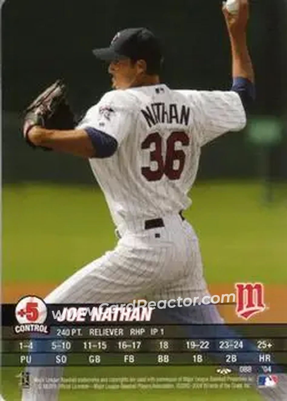 2004 MLB Showdown Trading Deadline #088 - Joe Nathan - Minnesota Twins - Front
