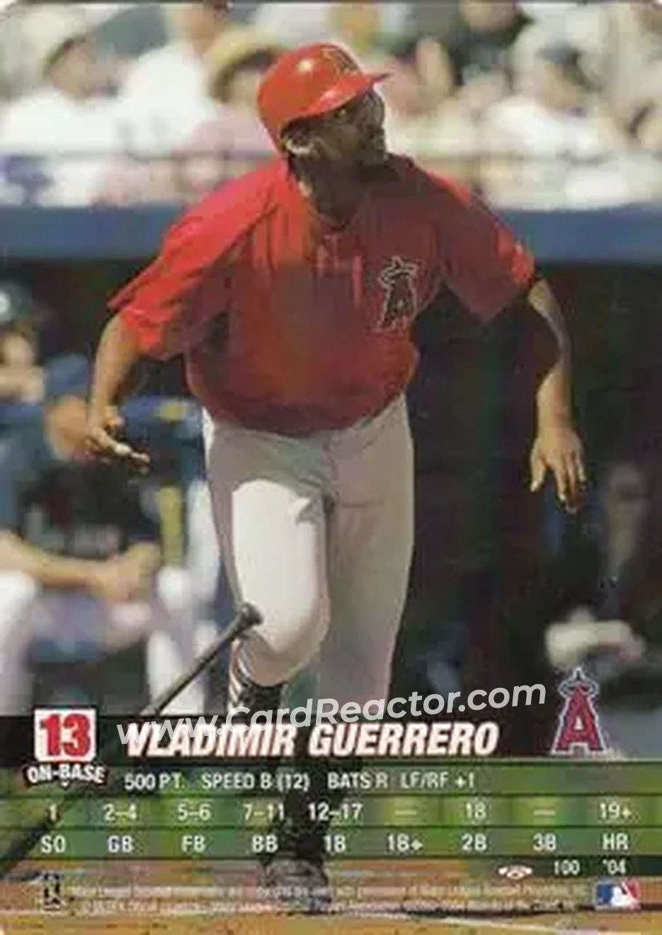 2004 MLB Showdown Trading Deadline #100 - Vladimir Guerrero - Anaheim Angels - Front