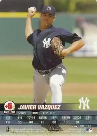 2004 MLB Showdown Trading Deadline #102 - Javier Vazquez - New York Yankees
