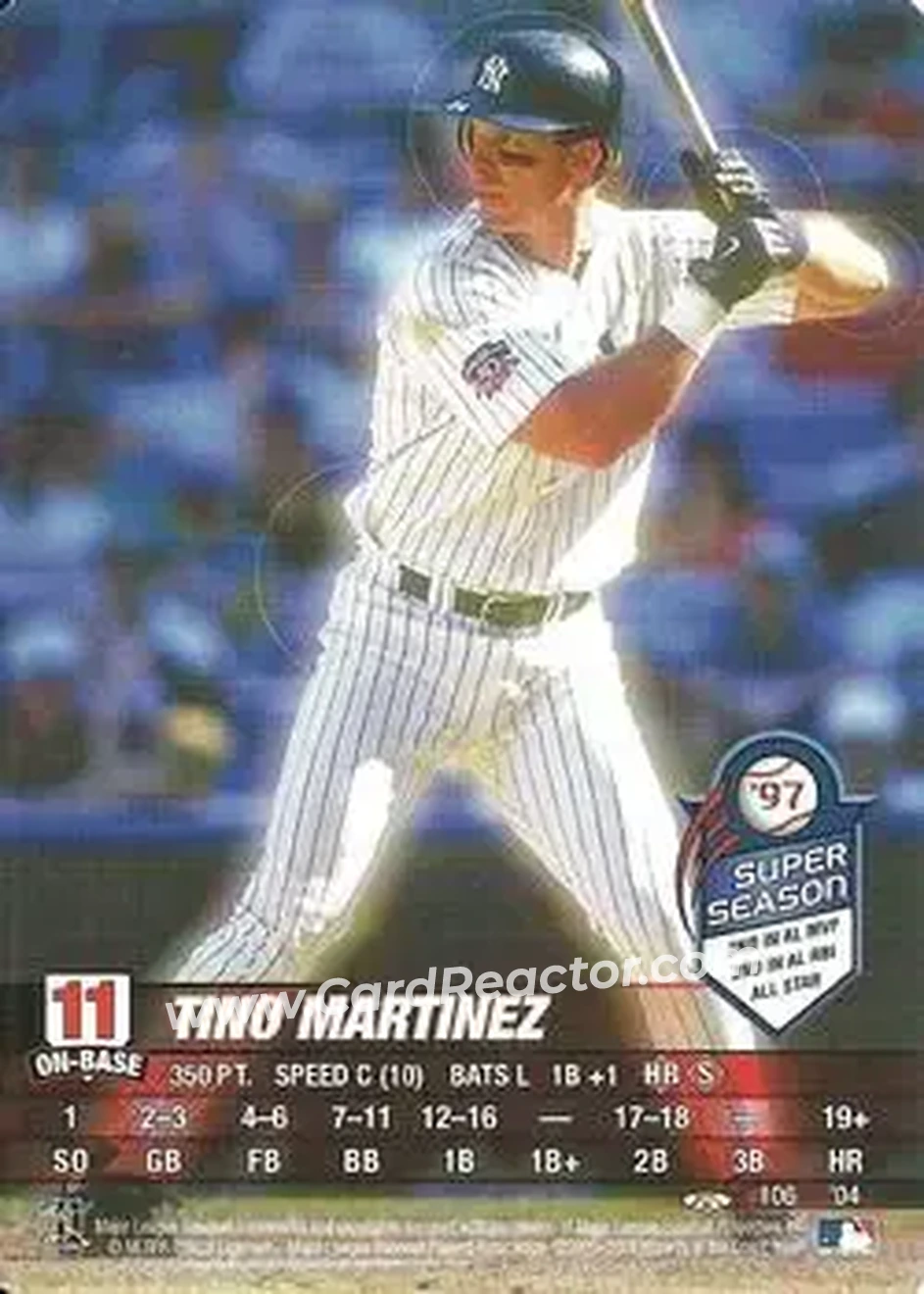 2004 MLB Showdown Trading Deadline #106 - Tino Martinez - New York Yankees - Front