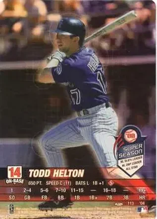 2004 MLB Showdown Trading Deadline #113 - Todd Helton - Colorado Rockies