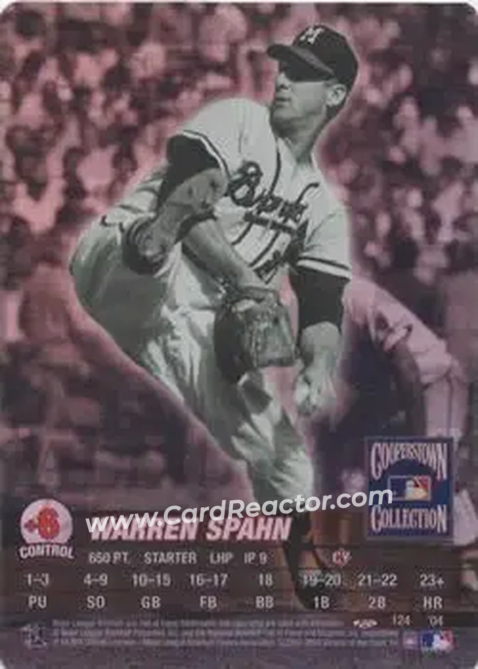 2004 MLB Showdown Trading Deadline #124 - Warren Spahn - Milwaukee Braves - Front 2004 MLB Showdown Trading Deadline #124 - Warren Spahn - Milwaukee Braves - Front