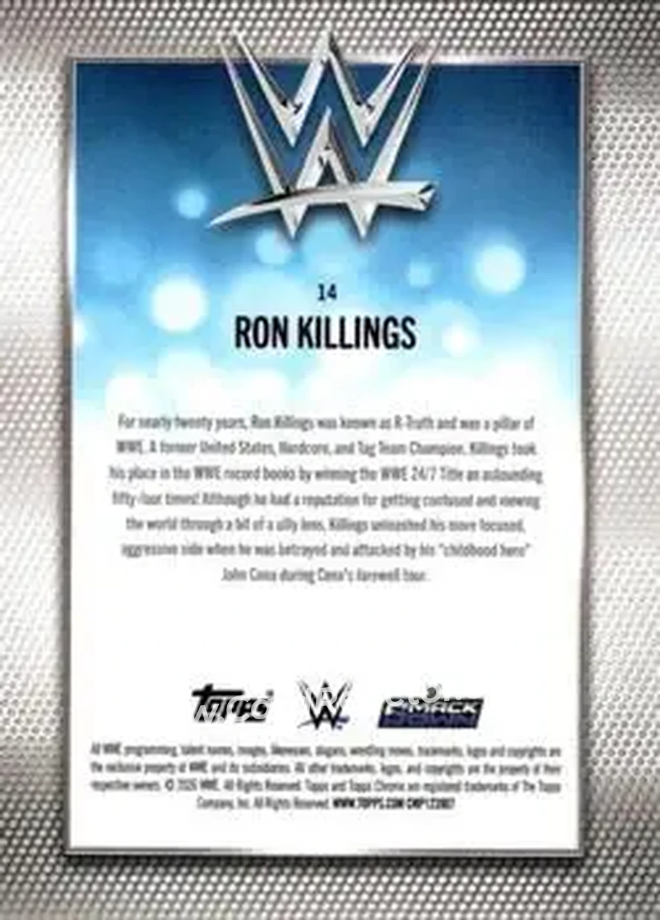 2026 Topps Chrome WWE #14 - R-Truth - Back