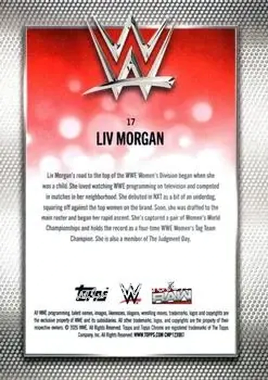 2026 Topps Chrome WWE #17 - Liv Morgan - Back