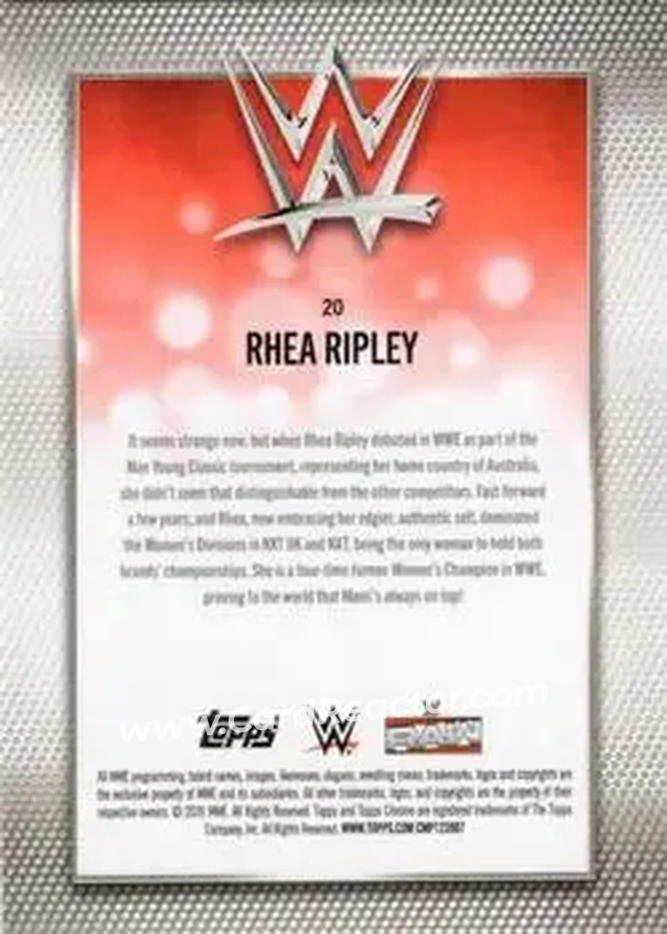 2026 Topps Chrome WWE #20 - Rhea Ripley - Back