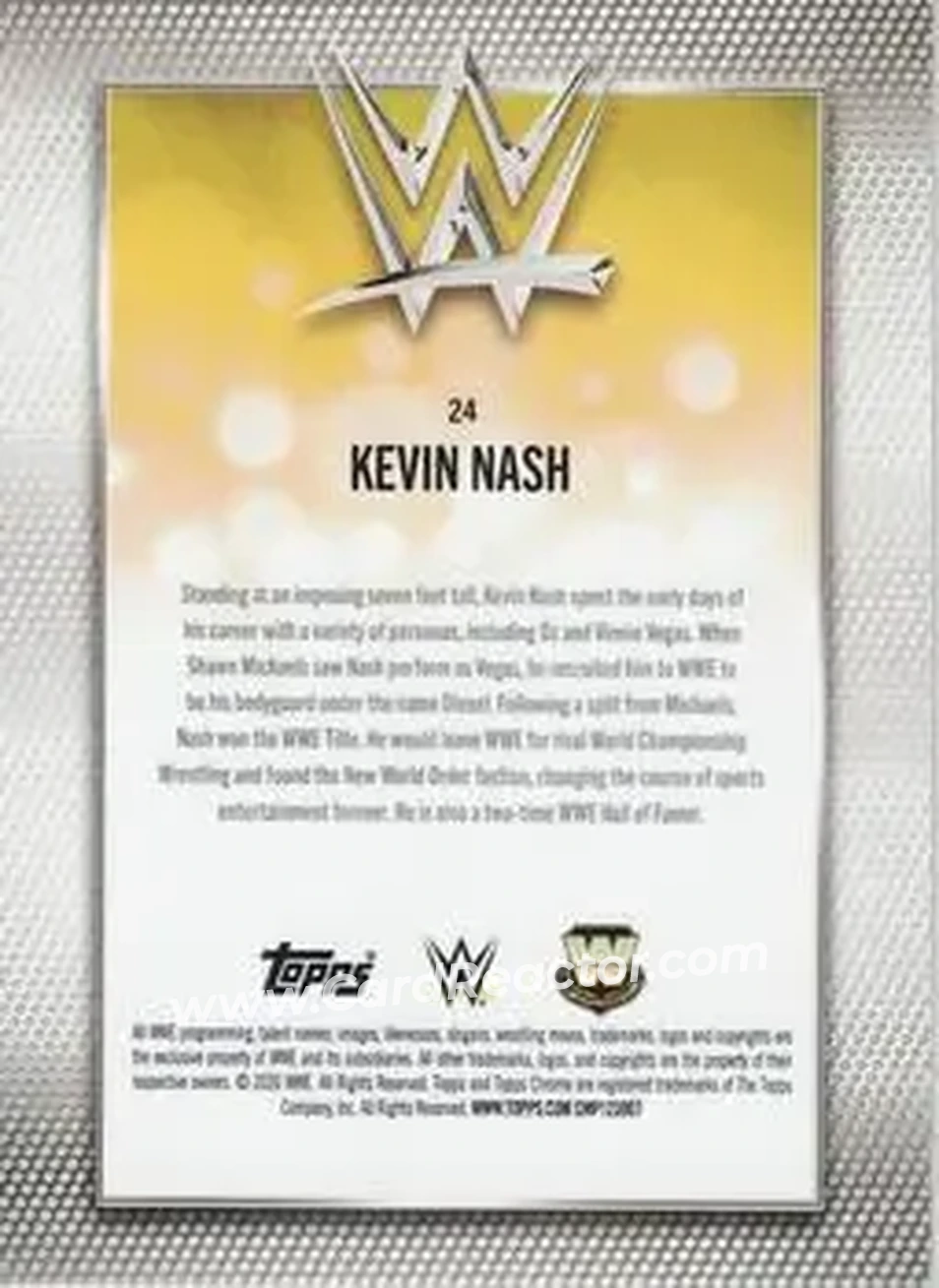 2026 Topps Chrome WWE #24 - Kevin Nash - Back 2026 Topps Chrome WWE #24 - Kevin Nash - Back